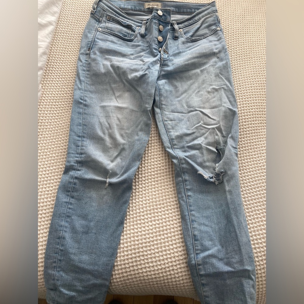 Madewell Distressed Light wash Jeans